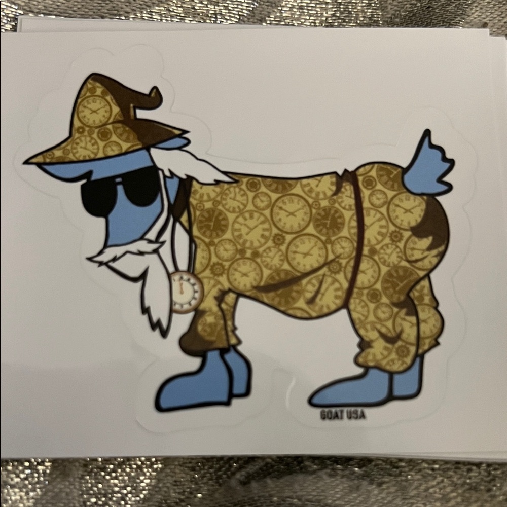 Blue and Gold Goat USA Sticker